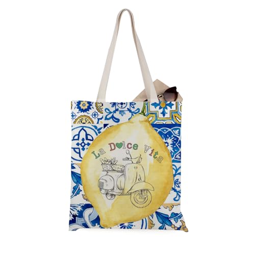 Bolso tote italiano con diseño de limón de la Costa Amalfitana, regalo de verano, para despedida de soltera o viaje miniatura 1