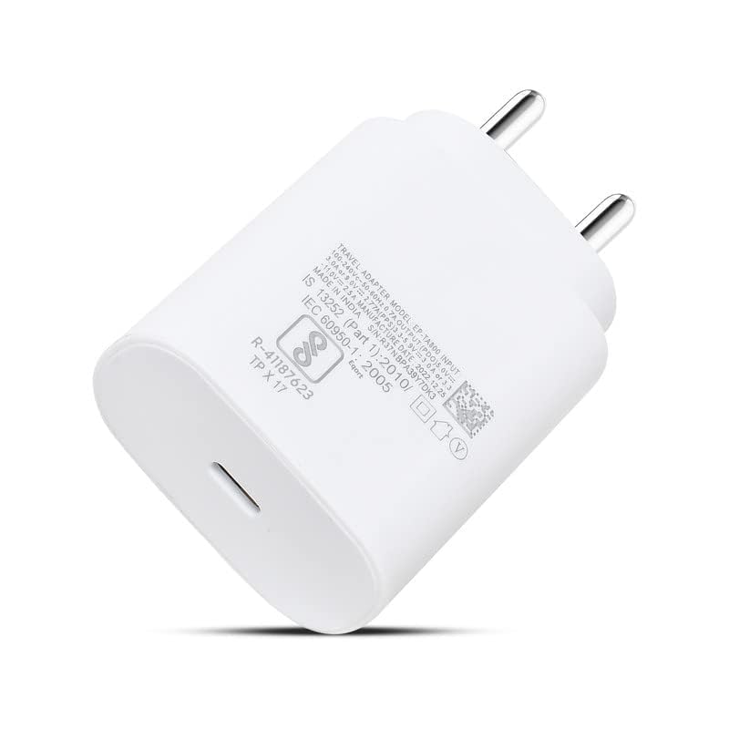 Image of Orignal 25W Fast Charging Adapter Compatible with Samsng S24 /S24 Plus /S24 Ultra-White (CXZ25)