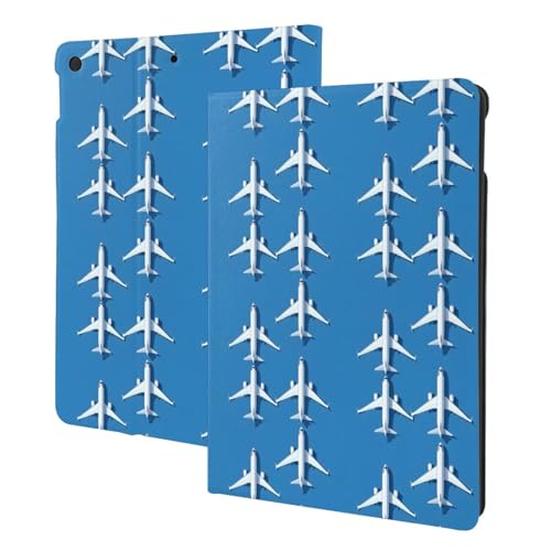 Étui iPad 10.2 antichoc avec rabat folio et veille automatique motif avion