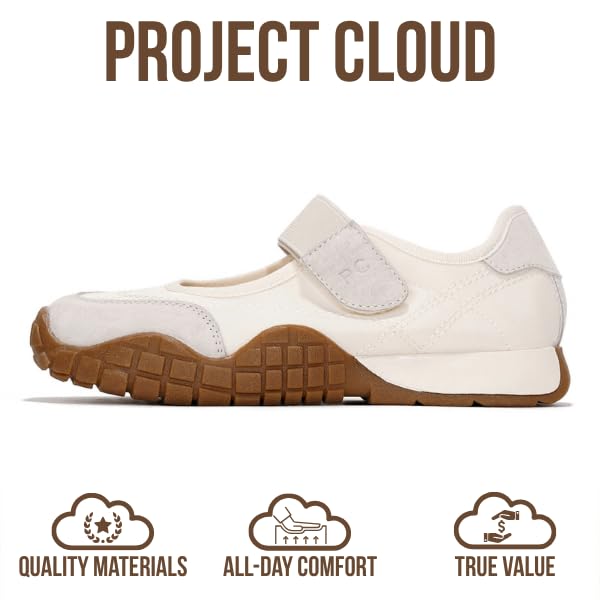 Project Cloud Girls Shoes - Memory Foam Insole Kids Shoes Girls Sneakers - Lightweight Mary Jane Flats & Non-Slip Comfortable Kids Sneakers (Little Donna)