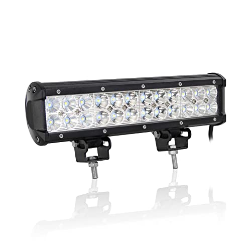 Willpower Barra LED 72W 30cm Barras de Luz de Trabajo Combinación de Punto Inundación DC 12V 24V 6000K Faro Led IP67 Impermeable Foco Led para Coche 4x4 Tractor Camino Barco ATV UTV SUV 4WD