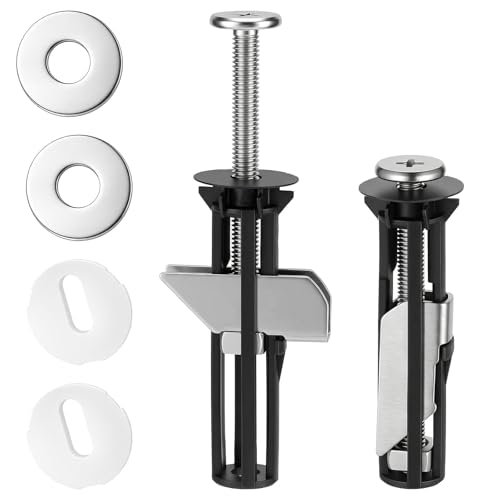 2 Pcs Toilet Seat Screws Toilet Seat Bolts Universal Toilets Seats Bolt Kit Heavy Duty ToiletSeat Replacement Parts Kit with Washer Nut Screw for ToiletSeats Bathroom Hardware