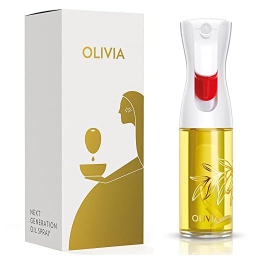 FLAIROSOL OLIVIA. The Original, Advanced Oil Sprayer for Cooking, Salad Dressings and More, Continuous Spray with Portion Control, Trusted by Chefs. Patented Technology. (Glass Bottle, 130ml/4.4 oz) (Golden Leaves)