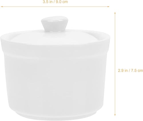 Miniatura 8 de Angoily Olla de cerámica con tapa, tazón de sopa de vapor pequeño, taza de vapor, utensilios de cocina para natillas de huevo, pájaros medicinales