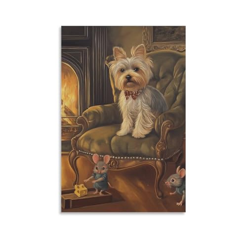 Décoration murale Yorkshire Terrier tableau salon et salle de sport