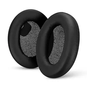 Replacement Earpads for Sony WH-1000XM4 Headphones - Soft Vegan Leather Cushions for Extra Comfort, Easy & Quick Installation, by Brainwavz (Black)
