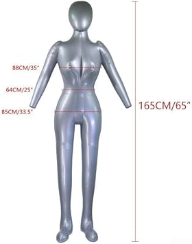 165cm Inflatable Full Body Female Mannequin Model with Show Casement Display for Retail and Exhibition Window Display, PVC Material for Easy Handling