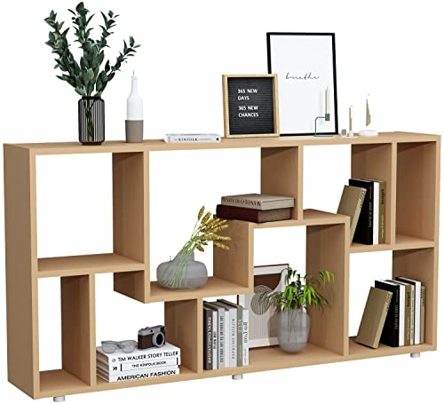 VCM Holz Standregal Bücherregal Medienregal Aufbewahrung Raumteiler Deko Regal Lanisa L
