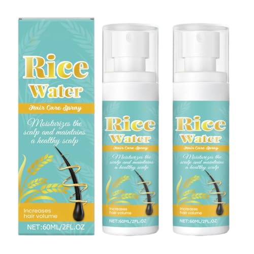 Spray voluminizador de agua de arroz para cabello fino, sin enjuague, no graso, apto para el cuidado del cuero cabelludo, peinado diario, uso en salón y en casa