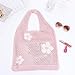 Ovida Crochet Tote Bag Mesh Beach Bag Fairycore Hobo Fairy Grunge Aesthetic Shoulder Bag Y2k Purse for Women Girls