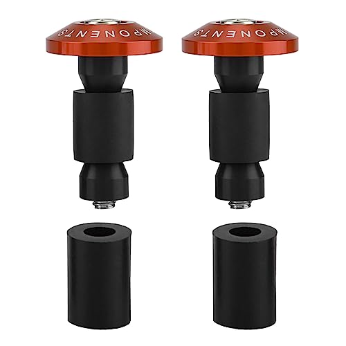 Image of 1 Pair Bar End Plug Kit, Aluminium Alloy Motorcycle Handlebar End Slider Plug Bike Grip Caps for Road Mountain BMX MTB Bicycle(Orange)