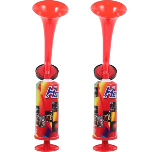 Homoyoyo Trompeta de trompeta de fútbol juegos de cuerno de aire, 2 unidades, mini cuerno de aire, boca, cuerno de niebla para fiestas deportivas, accesorios de eventos ruidosos