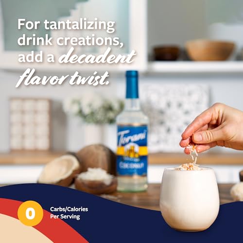 image for Torani Sugar Free Coffee Syrup, Coconut Flavored Syrup for Drinks, Zer