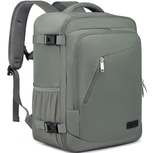 Bagaż podręczny pod siedzenie, mały plecak, bagaż podręczny do samolotu, torba podróżna, plecak z portem ładowania USB, Zielony M, 40 x 30 x 20cm-24L