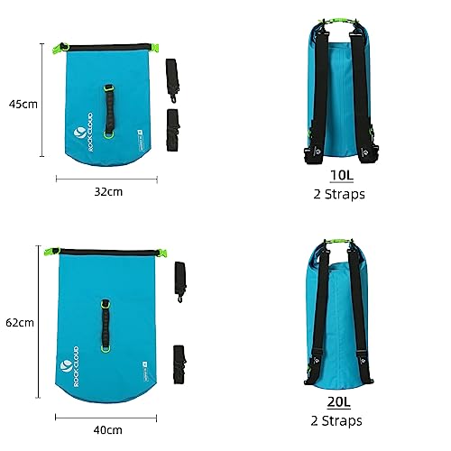 ROCK CLOUD Dry Bag Waterproof 10L Dry Sack for Kayaking Rafting Boating Beach Surfing Swimming Canoe Camping Hiking Fishing Ski - Image 2
