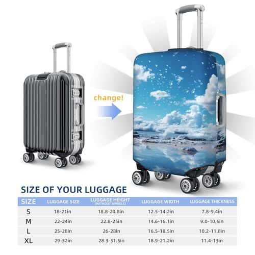 Luggage Cover for Travel Elastic Suitcase Cover Raindrops falling from the sky Luggage Covers Fashion Suitcase Protector Thickened Baggage Cover Dustproof Suitcase Sleeve Fits 18-32 Inch Luggage2