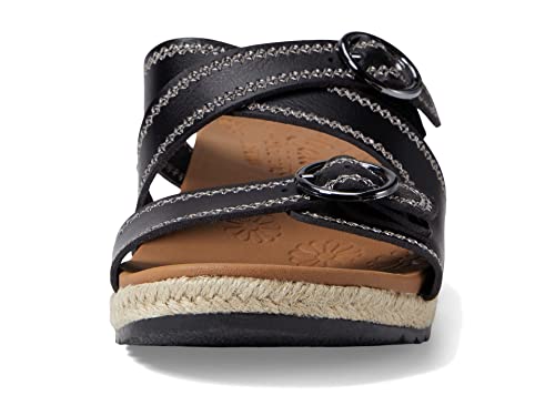 Skechers Cali Women's BREEZIE - SPRING IS CALLING Embroidered Buckle Slide, Black, 6M