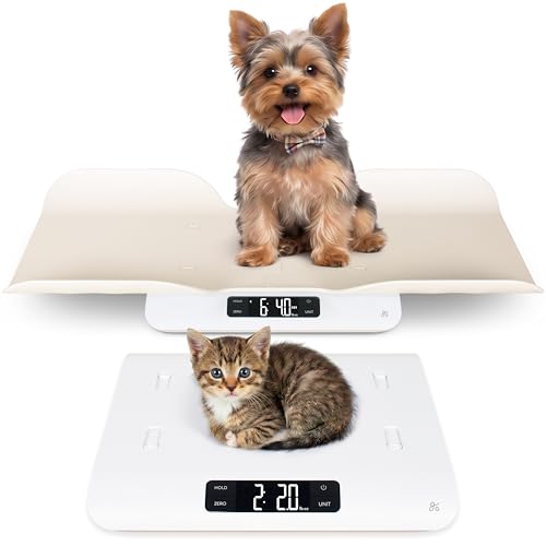 Greater Goods Digital Pet Scale for Cats & Dogs – Wiggle-Proof Technology, 0.1 lb Precision, 44 lb Capacity Scale for Kittens, Puppies & Small to Medium Animals