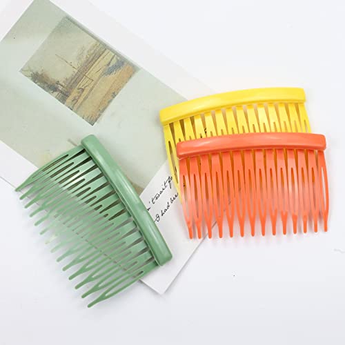 Dizila 30 Pieces Plastic Solid Candy Color Hair Side Combs Slides With 14 Teeth Colorful Diy Hair Clips Claws For Kids Girls Teens Women Hair Accessories #TOP6