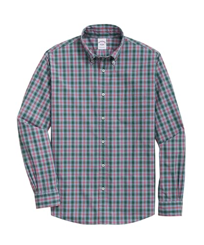 [Brooks Brothers] [ブルックスブラザーズ] コットンポプリン シーズナルパターン フライデーシャツ 100221456 グリーン L