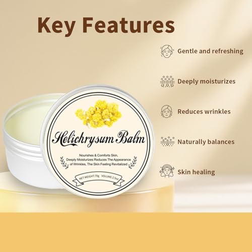 HWAXIGO Helichrysum Balm - 2.5oz Multipurpose Salve with Shea Butter & Beeswax, Helichrysum Balm for Veins, Helichrysum Oil for Bruising, Ultra-Moisturizing Skin Care