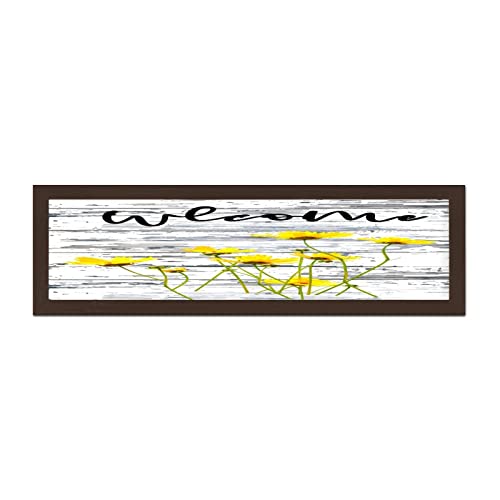 Tableau moderne tournesol en bois de qualité NA Welcome