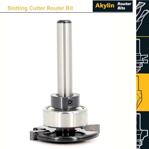 Akylin Router Bits 1/4 Inch Shank - Top Bearing Slot Cutter Router Bit - 1-1/4 Cut Dia, 5/32" Height, 3/16" Depth, Carbide Tip Slot Cutting Bit/Slotting Cutter, for Wood Flooring Grooves 4 Akylin Router Bits 1/4 Inch Shank - Top Bearing Slot Cutter Router Bit - 1-1/4 Cut Dia, 5/32" Height, 3/16" Depth, Carbide Tip Slot Cutting Bit/Slotting Cutter, for Wood Flooring Grooves - Image 4