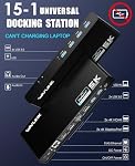 WAVLINK Pro Dual 4K@60Hz Docking Station for Laptop Dual Monitor | USB 3.0/USB-C Laptop Dock for Mac(M1/M2/M3/M4/M5/Neo) & Windows | 2 HDMI/DP Monitors, Gigabit Ethernet, 6 USB 3.0