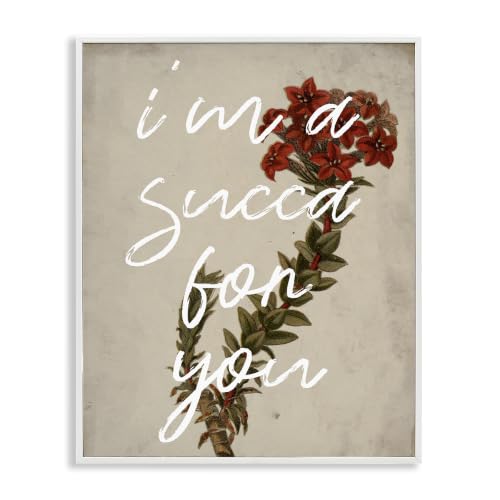 Stupell Industries Succa For You Romantic Witty Plant Humor Phrase, Design by Lil' Rue