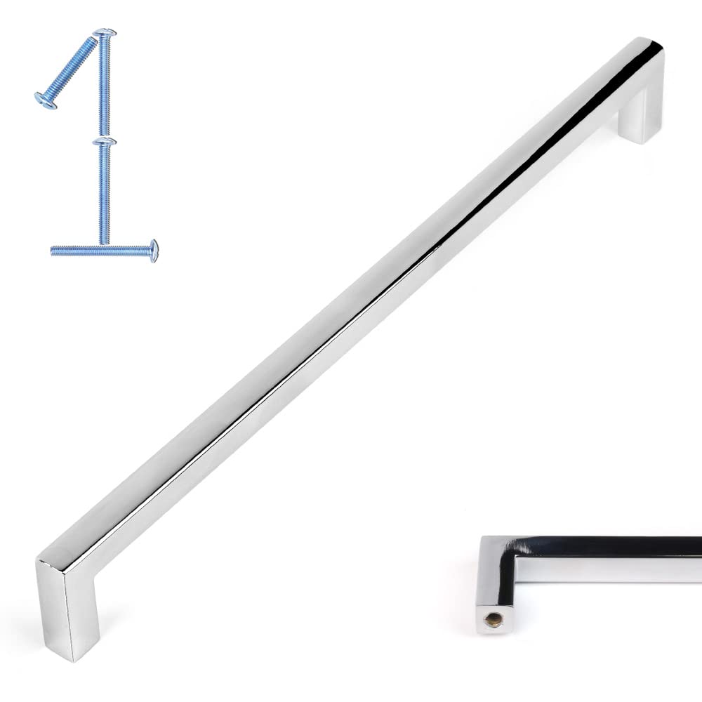 KOOFIZO 1 Pack 7-1/2 in Polished Chrome Cabinet Pulls, Drawer Handles 1816
