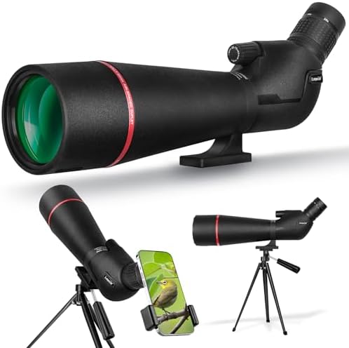 best spotting scope for birding that will change your viewing experience 7 BAK4 Spotting Scope for Birding with Tripod, Angled 25-75x80 Spotting Scopes with Phone Adapter, Prism HD Optics, Waterproof Fogproof Hunting Spotter Scope for Target Shooting, Wildlife Viewing