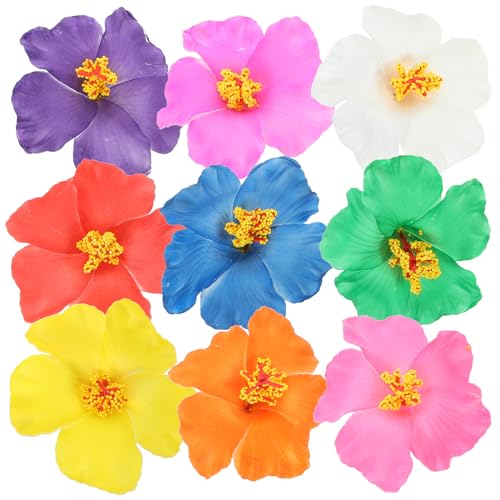 Horquillas de hibisco FRCOLOR con 9 flores hawaianas para el pelo