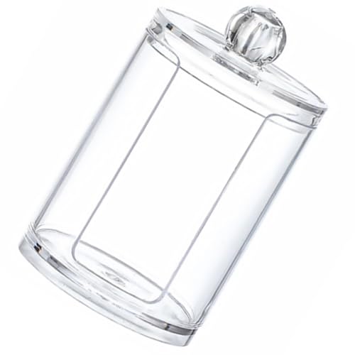 FOMIYES Estante de Almacenamiento para Discos de Algodón de Plástico Transparente, Caja Pequeña Ranura Especial para Uso en Baño y Organización Diaria, Diseño Compacto y Práctico