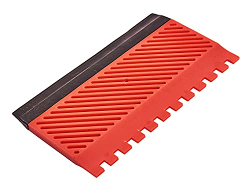 Amtech Wall Tile Adhesive Applicator with 4 × 4 mm Notched Edges Integrated Rubber Grout Spreader for Seamless Finishing Lightweight and Easy to Use