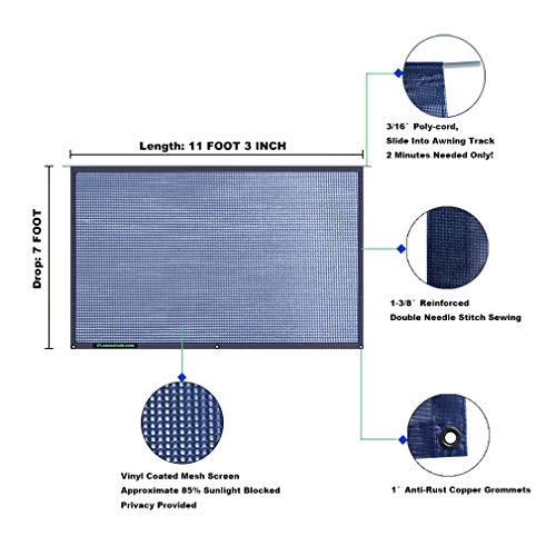 Image of RV Awning Mesh Sun Shade Screen for Motorhome Camper Trailer Sunshade