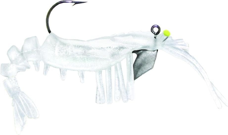 Egret Baits E-VSG20-16-33 2" Vudu Glow Shrimp 2/Pk, Ghost