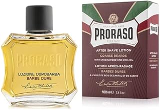 Proraso After Shave Lotion, Moisturizing and Nourishing for Coarse Beards with Sandalwood Oil and Shea Butter, 3.4 Fl Oz