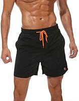 JustSun Mens Swim Shorts Waterproof Quick Dry Beach Shorts with Mesh Lining