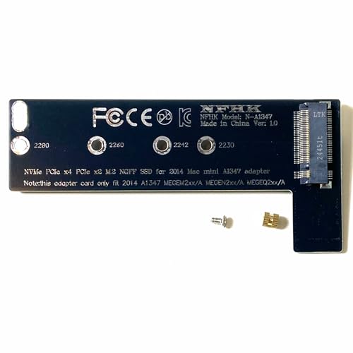M.2 NGFF NVMe PCIe x4 SSD �� late 2014 �� Mac mini A1347 SSD ���݃L�b�g �ϊ� �A�_�v�^�[