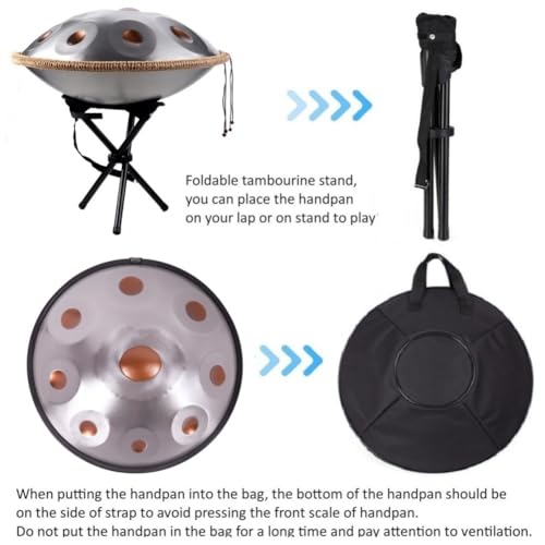 Handpan de hierro 18 pulgadas 9 notas D menor miniatura 4