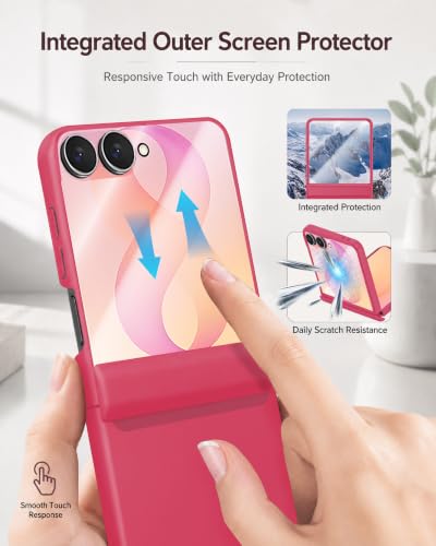 Image of STORMTAL for Samsung Galaxy Z Flip 8 Case, Hinge Protection, Built-in Screen Protector, Wireless Charging, Shockproof, Slim Rugged Phone Protective Case for Galaxy Z Flip 8