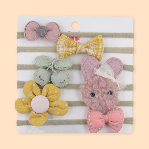 Image of POLKA TOTS Baby Hairbands for Kids Girl | Cute Stretchable Hair Bands for Baby Girls | Kids Hair Accessories | Elastic Infant Hairband | Toddler Hair Clips (Pack of 10)