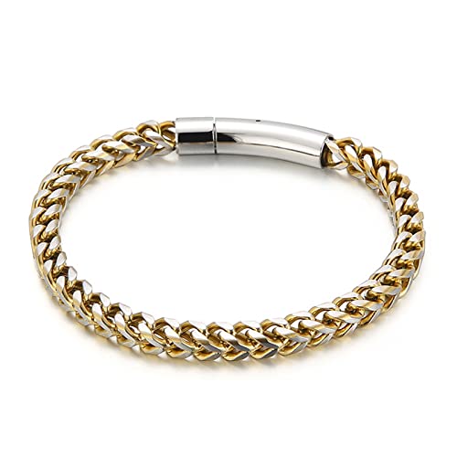 Pulsera de cadena de acero inoxidable para hombre brazalete eslabones Gualiy
