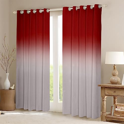 Cortinas opacas parciales con diseño degradado para un control de luz suave 3