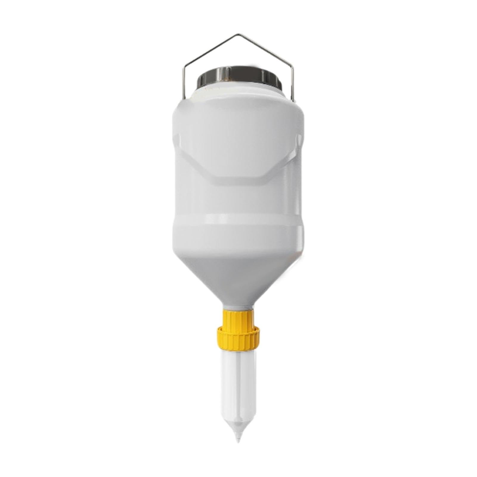 predolo Dispenser per Salse, Bottiglia a Pressione, Bottiglia per Ketchup, Contenitore per Condimenti, Design Intelligente, Appendibile, in PP, Adatto per L, Giallo