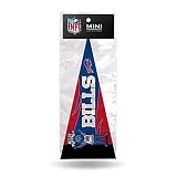 Rico Industries NFL Football Buffalo Bills Mascot - Billy Buffalo 4'' x 9'' Felt Mini Pennant Team Set (Includes 8 Pieces)