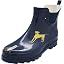 Women's Ankle Rain Boots - Waterproof Garden Boots With Floral Print - Runs 1/2 Size Large