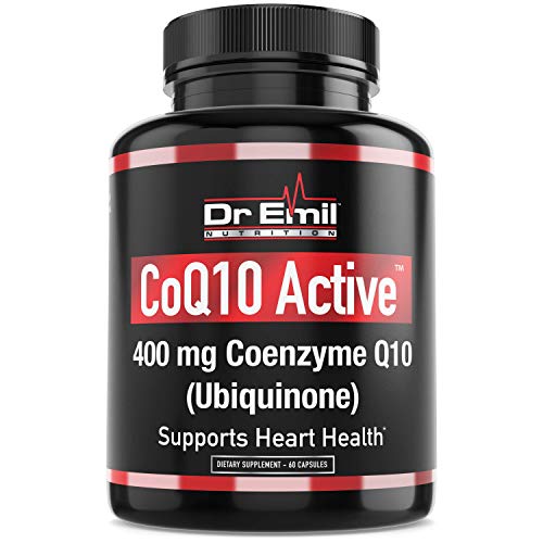 Dr Emil's CoQ10 400mg - Max Dosage with Enhanced Absorption - 100% Pure Coenzyme Q10 (Ubiquinone) - Vegan, Non-GMO and Gluten Free (60 Veggie Capsules)