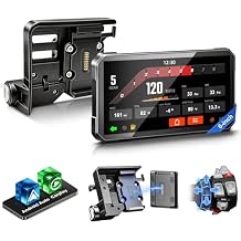 LBW 6" Motorcycle CarPlay GPS Navigation Fit for BMW with Wonder Wheel, Wireless Bluetooth, 1200 Nits Waterproof HD Touch Screen, Plug&Play, Support Voice Control, TPMS/Light Sensor/Siri, Android Auto