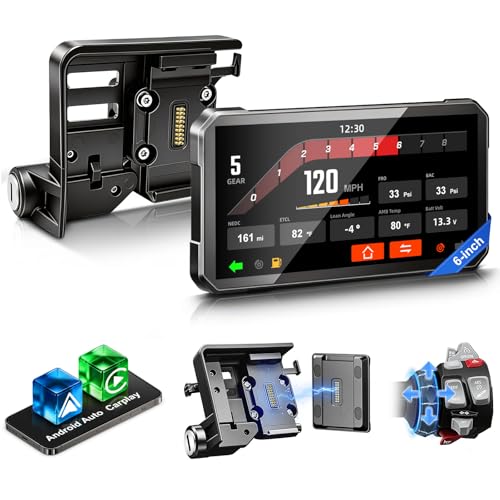 LBW 6" Motorcycle CarPlay Fit for BMW with Wonder Wheel, Wireless Bluetooth, 1200 Nits Waterproof HD Touch Screen, Plug&Play, TPMS/Light Sensor/Siri, Android Auto, Support Voice Control by LBW - Used condition - US$215.89